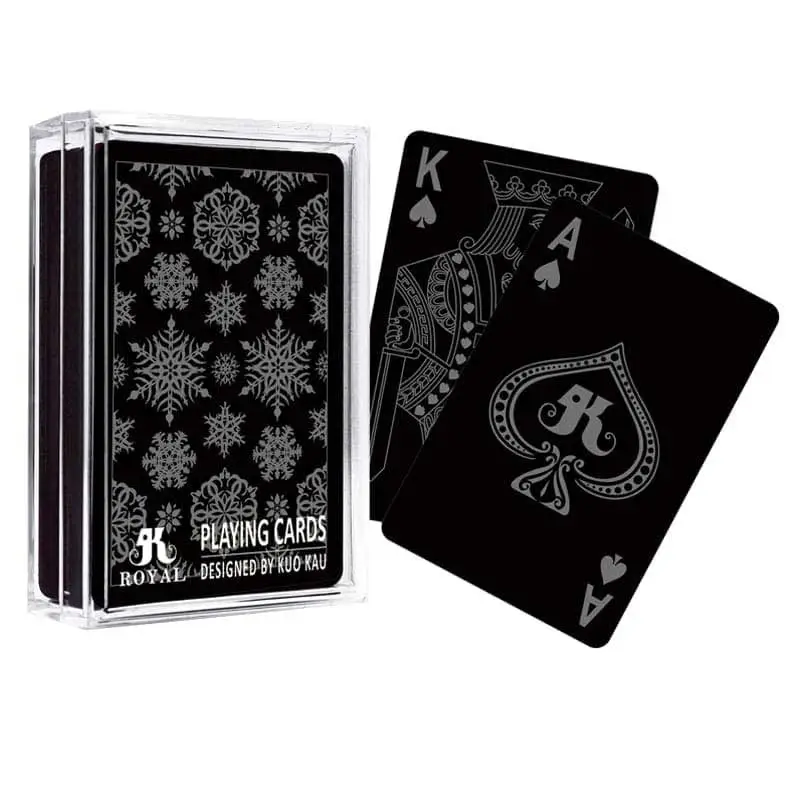 G1i Carte da poker in plastica Playing Cards nero carte da poker carte da 