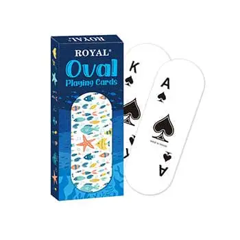 Oval Shape Paper Playing Cards - Fish Series