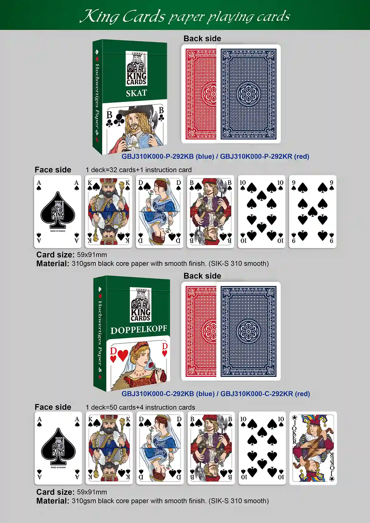 Deutsches Party-Kartenspiel Skat Spielkarten