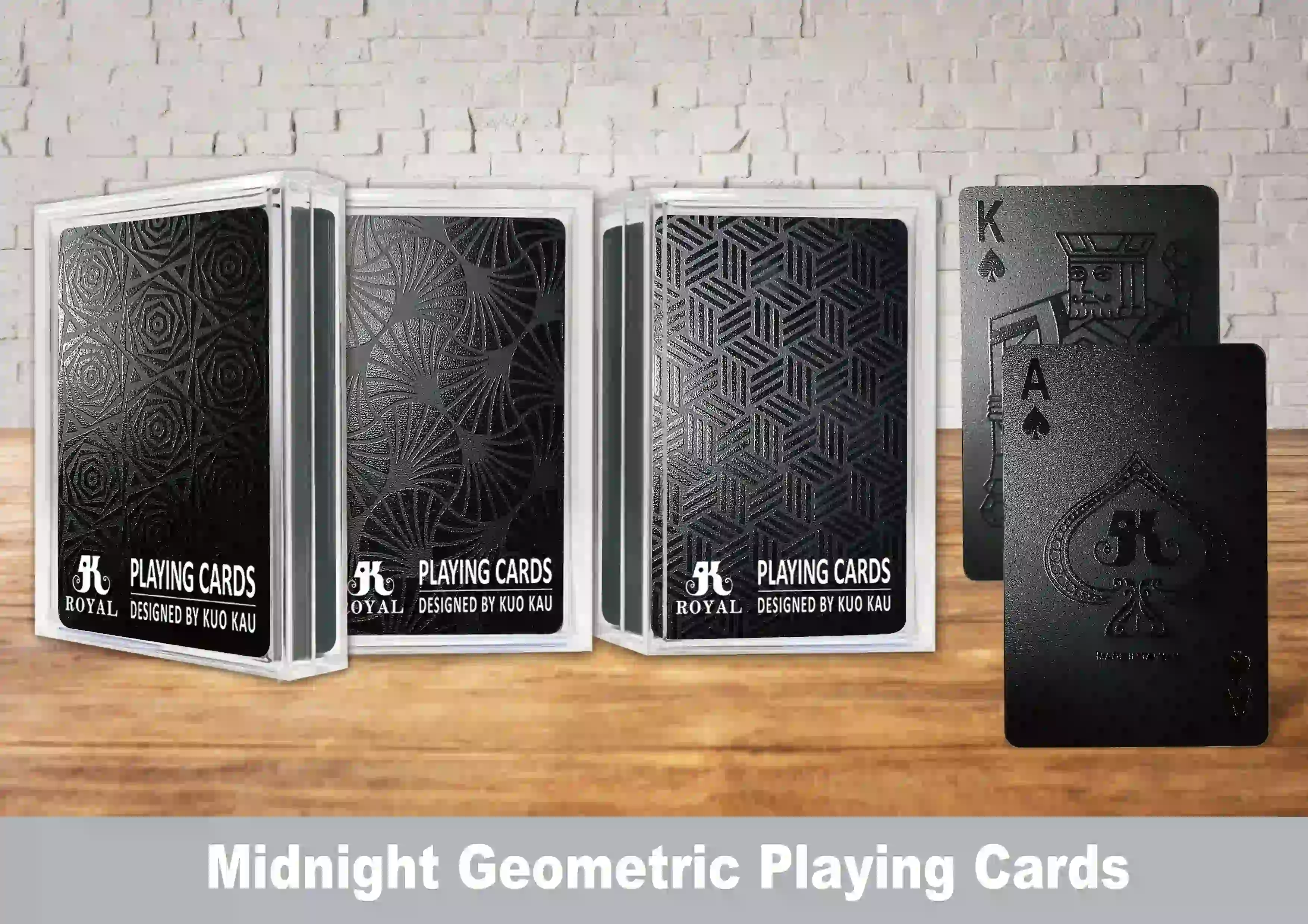 Midnight Geometric Playing Cards