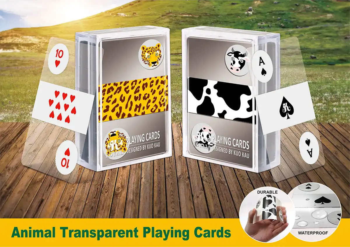 動物系列透明撲克牌