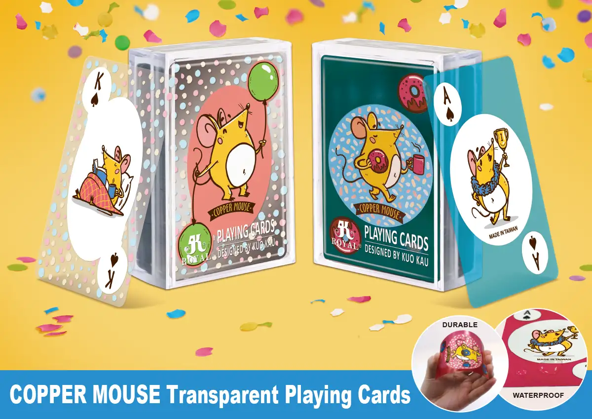 Transparent Playing Cards - Copper Mouse Series