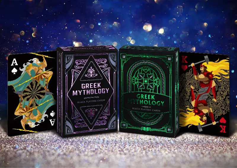 Greek Mythology Black Playing Cards - Green MagicM