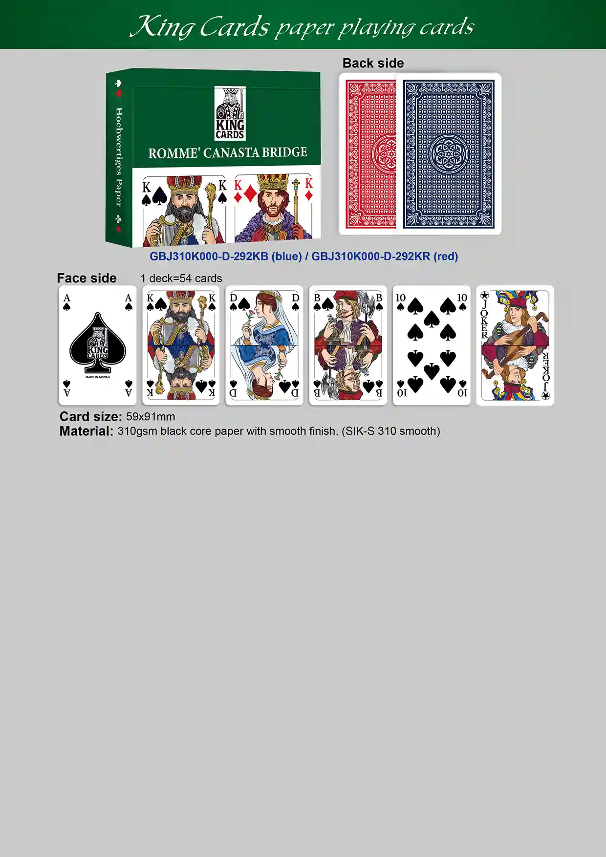 Gioco di carte tedesco Romme Set di mazzi di carte da gioco doppi