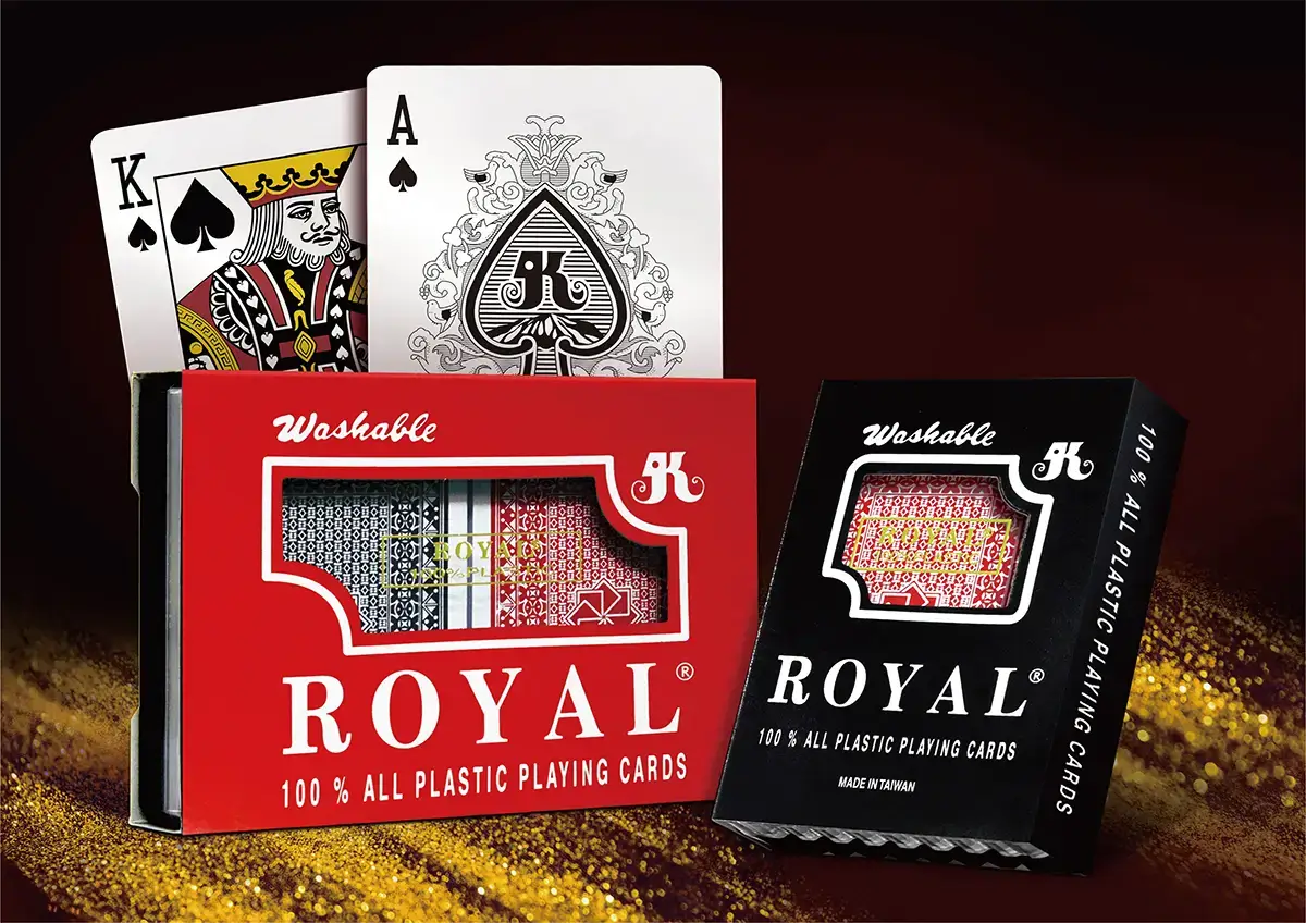 【BEST-SELLER】ROYAL Plastic Playing Cards - Jumbo Index / Double Sets