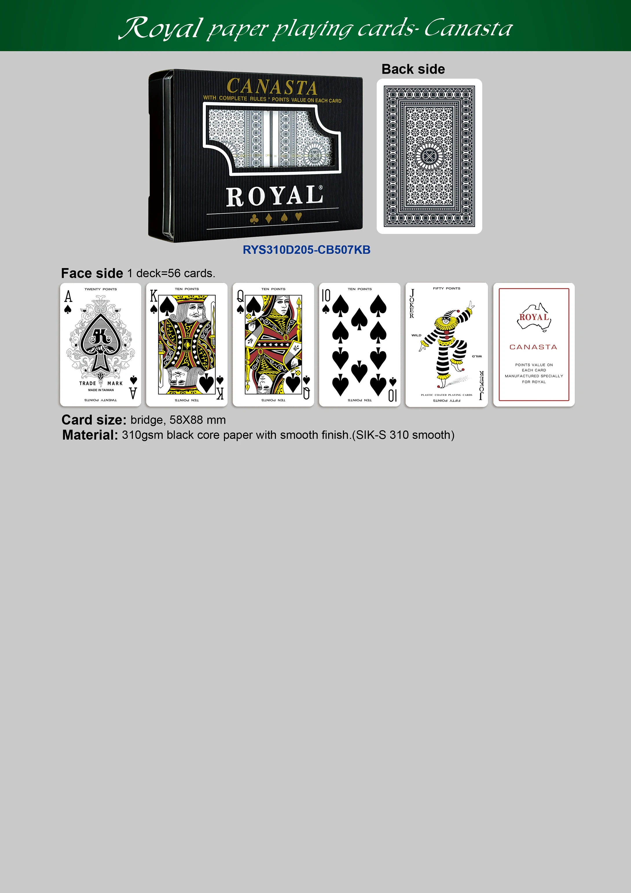 Carte da gioco Royal Paper