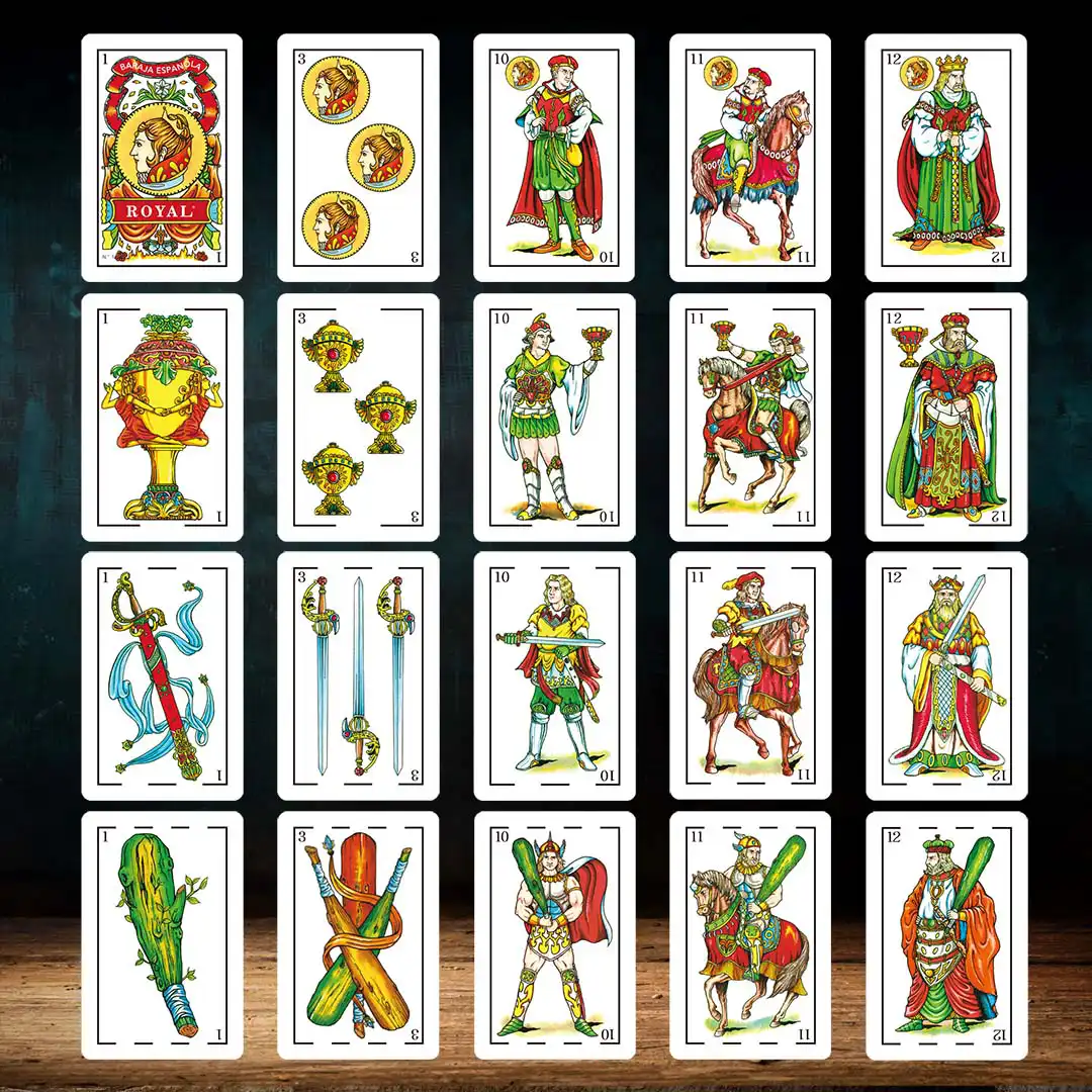 스페인 종이 카드 놀이 - 카드 40장